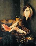 BEYEREN, Abraham van, Still-Life with Fish in Basket